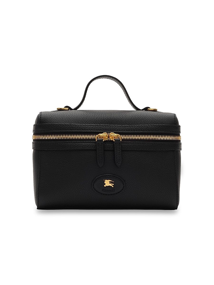 Women's Bloomsbury Leather Vanity Case - Black