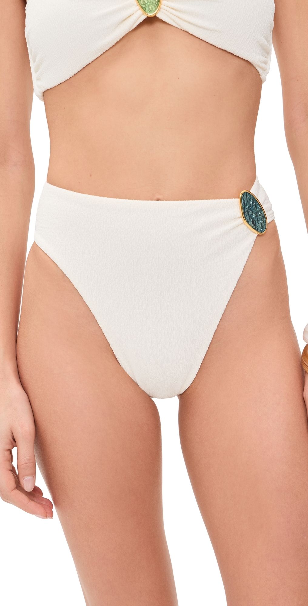 ViX Paula Hermanny Petra Gigi Hot Bikini Bottoms White L