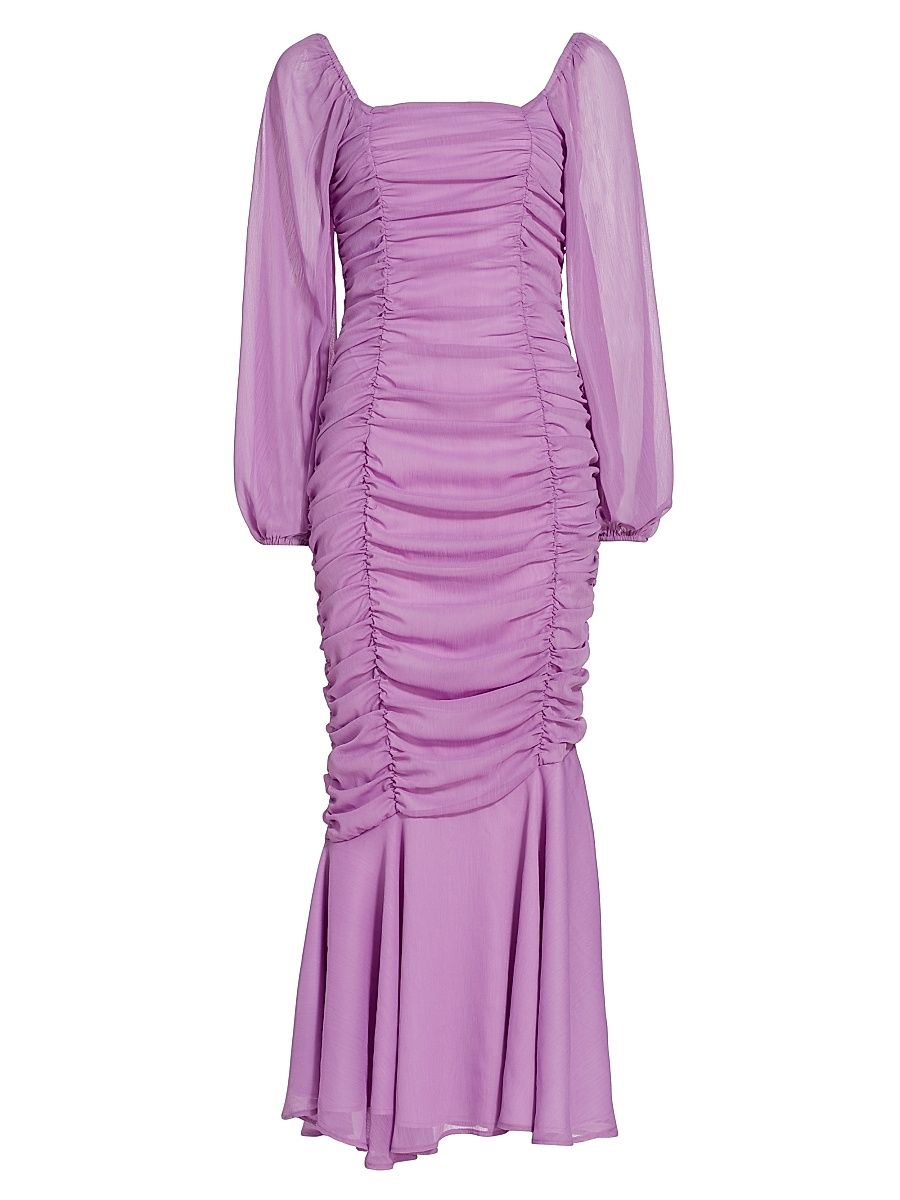 Women's Rare Orchid Ruched Dress - Multi Lilac - Size 0