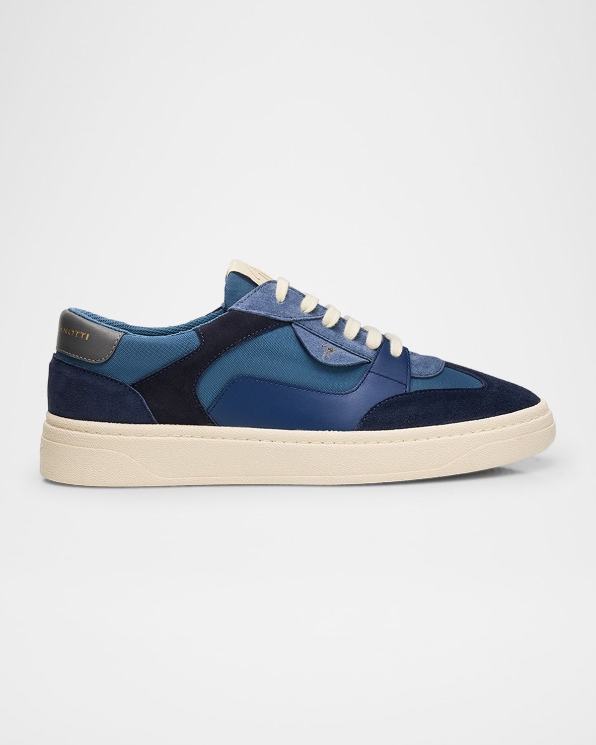 Men & apos;s Textile and Leather Low-Top Sneakers