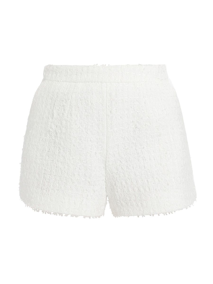Women's Ashton Bouclé Knit Shorts - White - Size 16