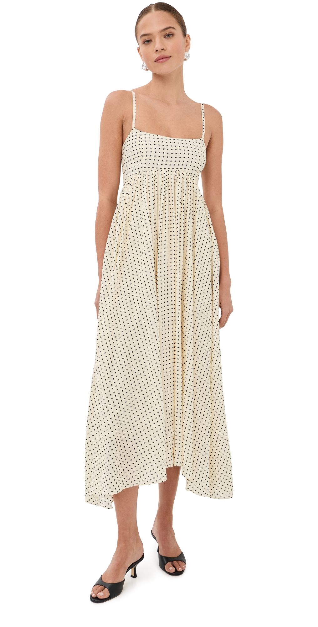 Azeeza Rachel Polka Dot Midi Dress Polka Dot XS