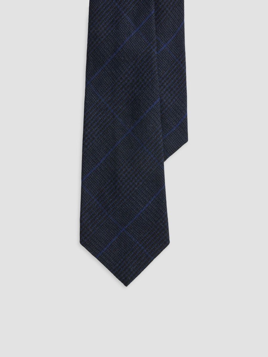 Ralph Lauren Purple Label Men's Brushed Cashmere Twill Tie - Dark Navy Multi