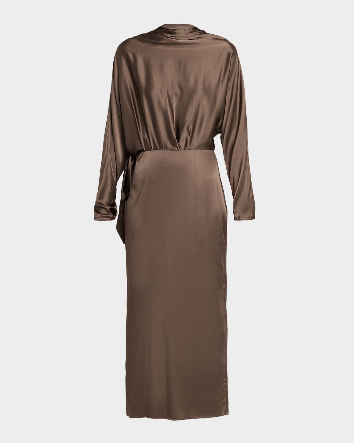 Phoebe Draped Silk Maxi Dress