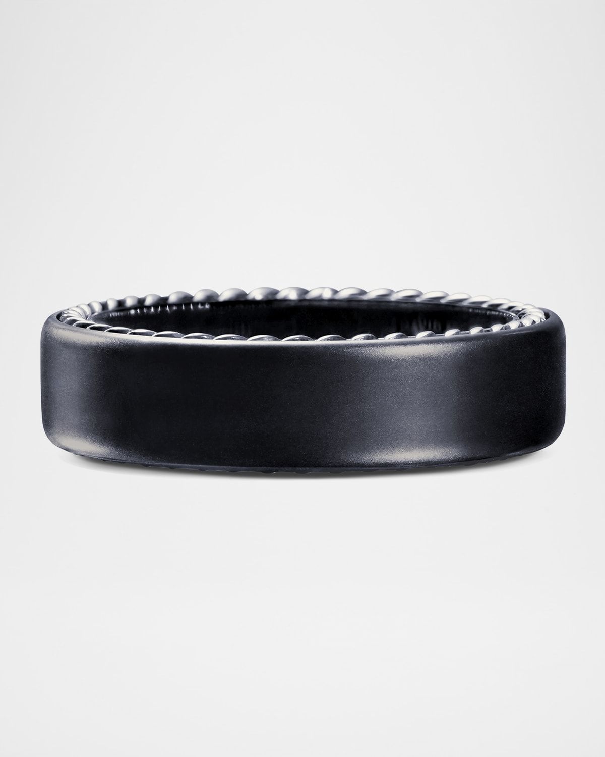 Men & apos;s Streamline Band Ring in Titanium