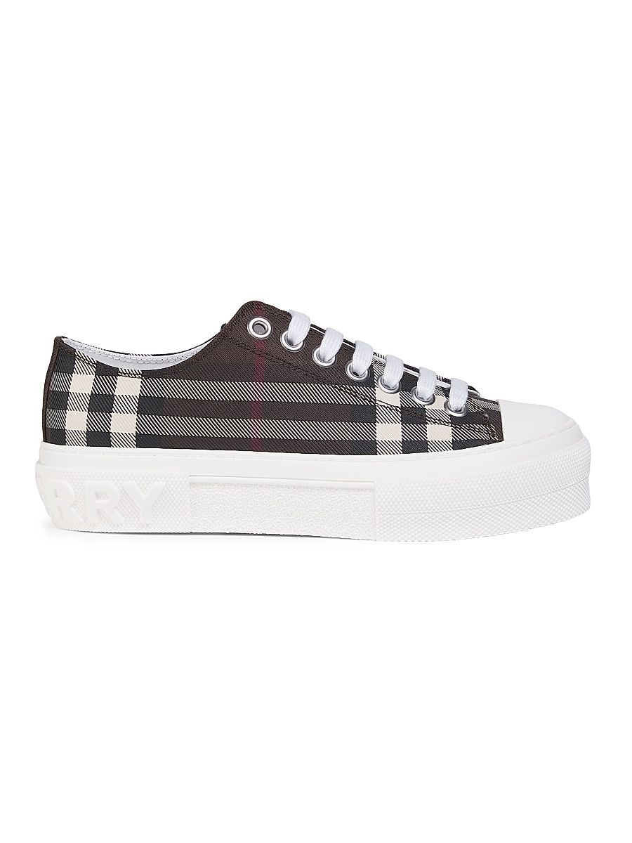 Women's Jack Check Tennis Sneakers - Mahogany Check - Size 11
