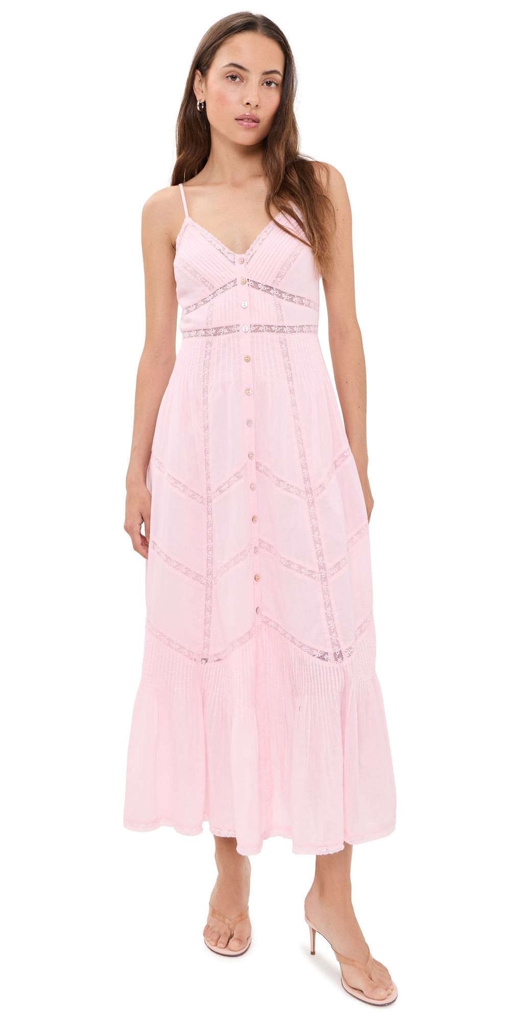 LoveShackFancy Esilda Dress Pink 4
