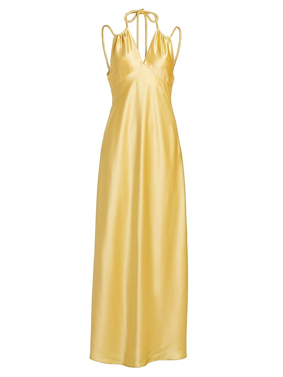 Women's Woodlake Satin Maxi Dress - Sun Yellow - Size 6