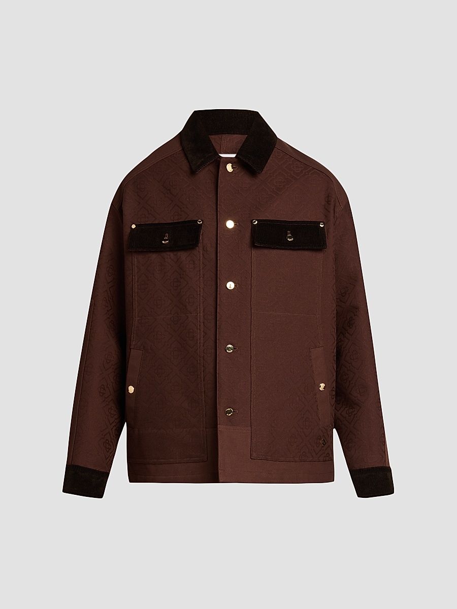 Men's Workwear Safari Jacket - Dark Brown - Size XXL