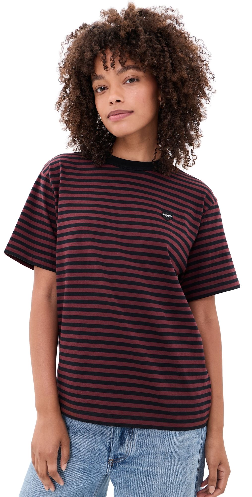 Carhartt WIP Essy T-Shirt Essy Stripe Black/Amarone L