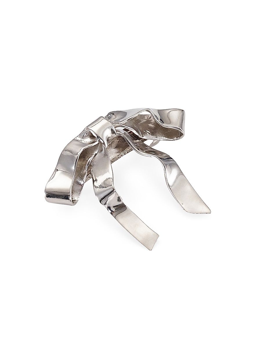 Women's Mary Jane French Barrette - Rhodium