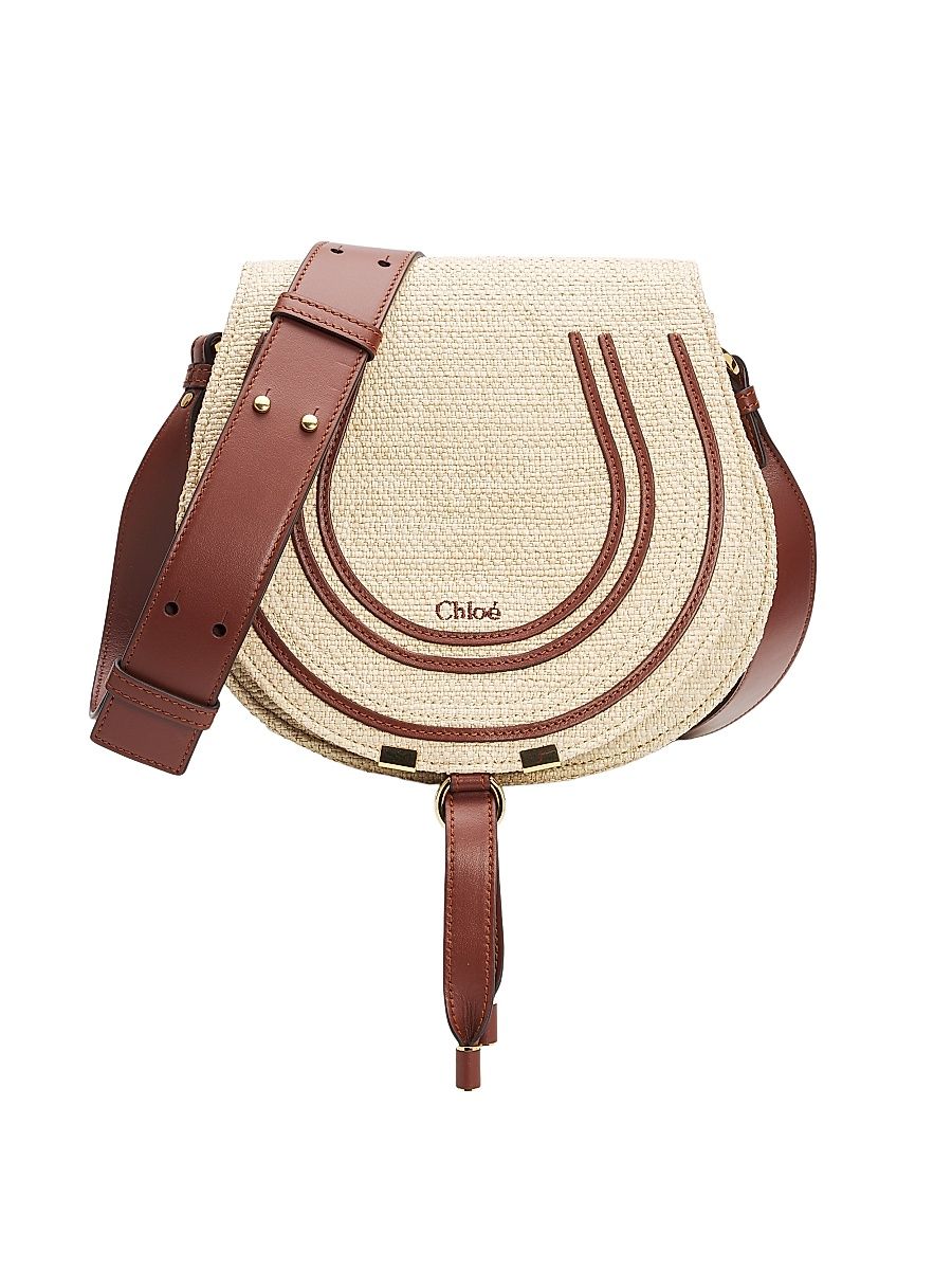 Women's Marcie Medium Raffia Saddle Bag - Hot Sand