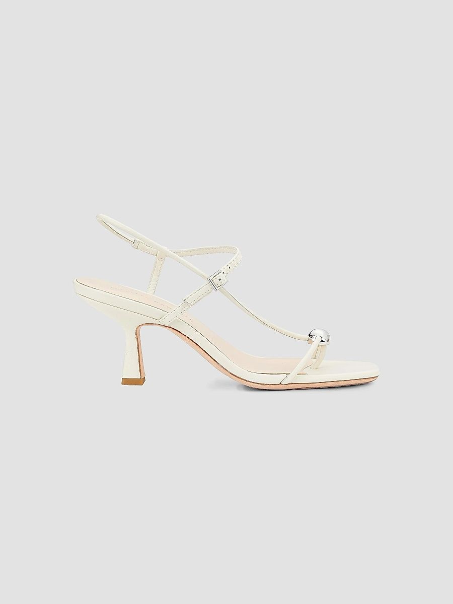 Loeffler Randall Women's Triana 70MM Leather Sandals - White - Size 5.5