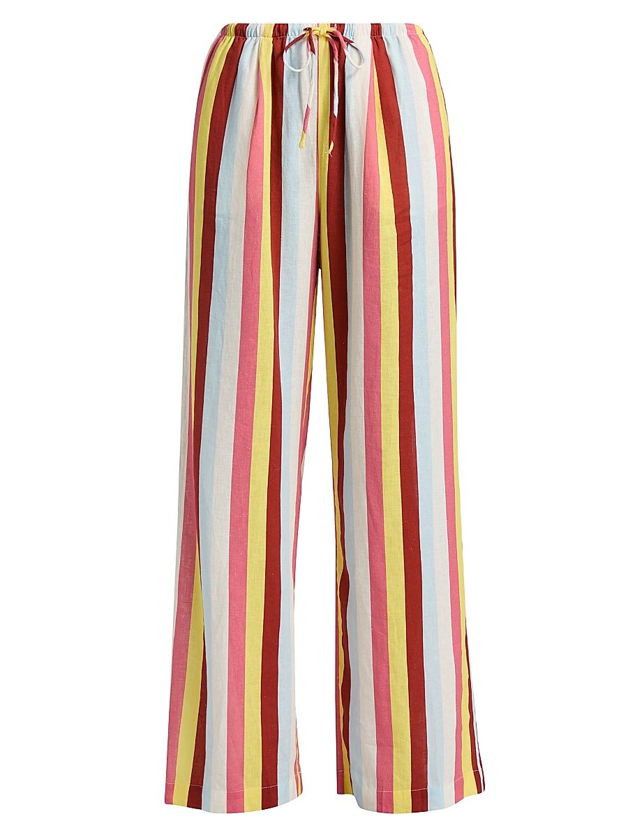 Women's The Ashling Striped Drawstring Pants - Symi Stripe - Size XS