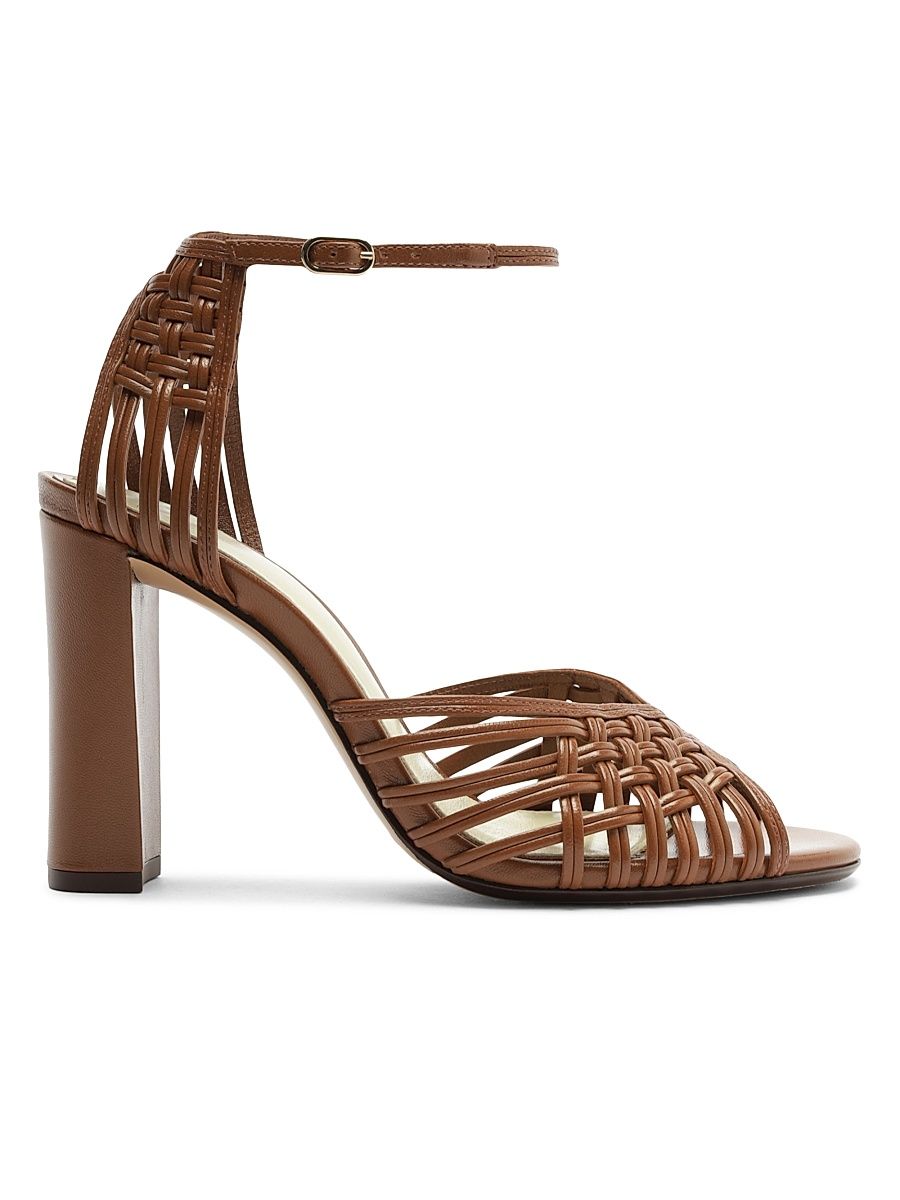 Women's Lilian 90MM Leather Sandals - Espresso - Size 12