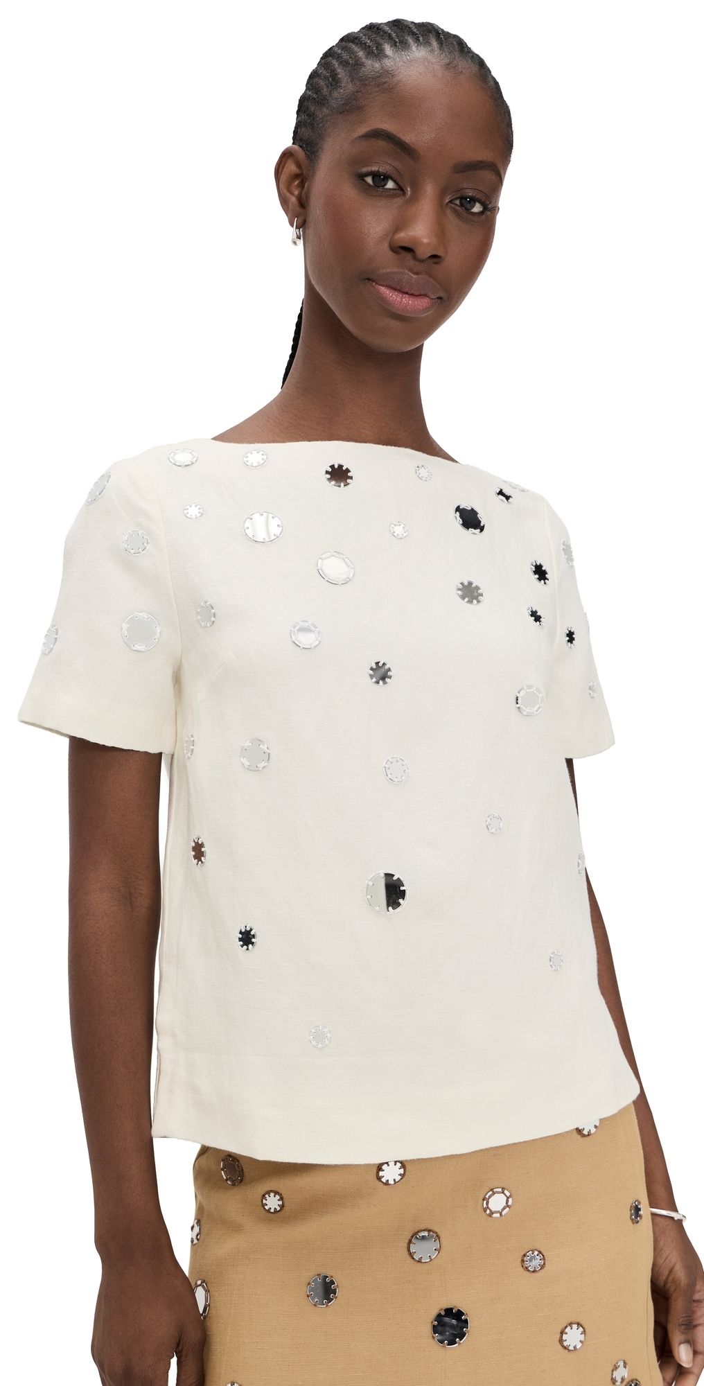 Tanya Taylor Eden Top Cream XS