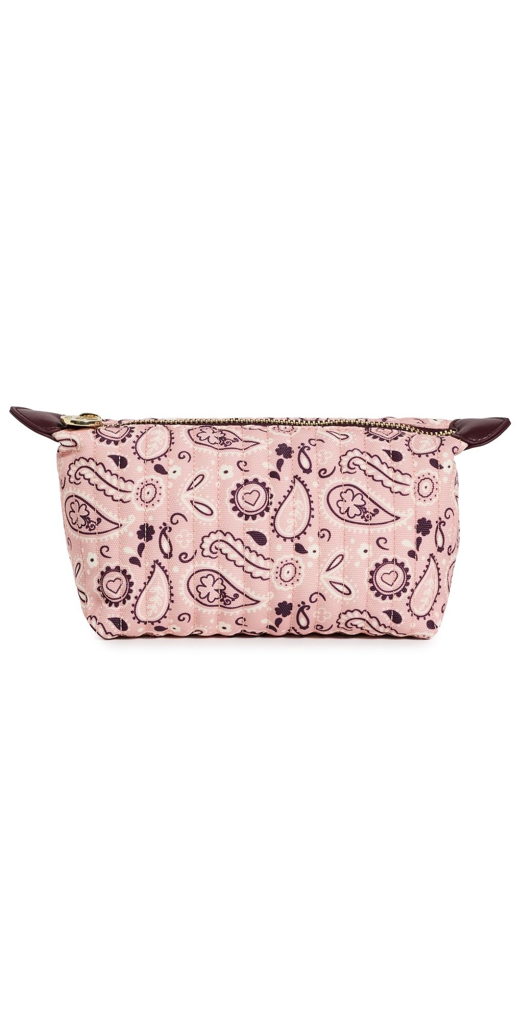 Stoney Clover Lane Quilted Bandana Cosmetic Case Pink Paisley Print One Size