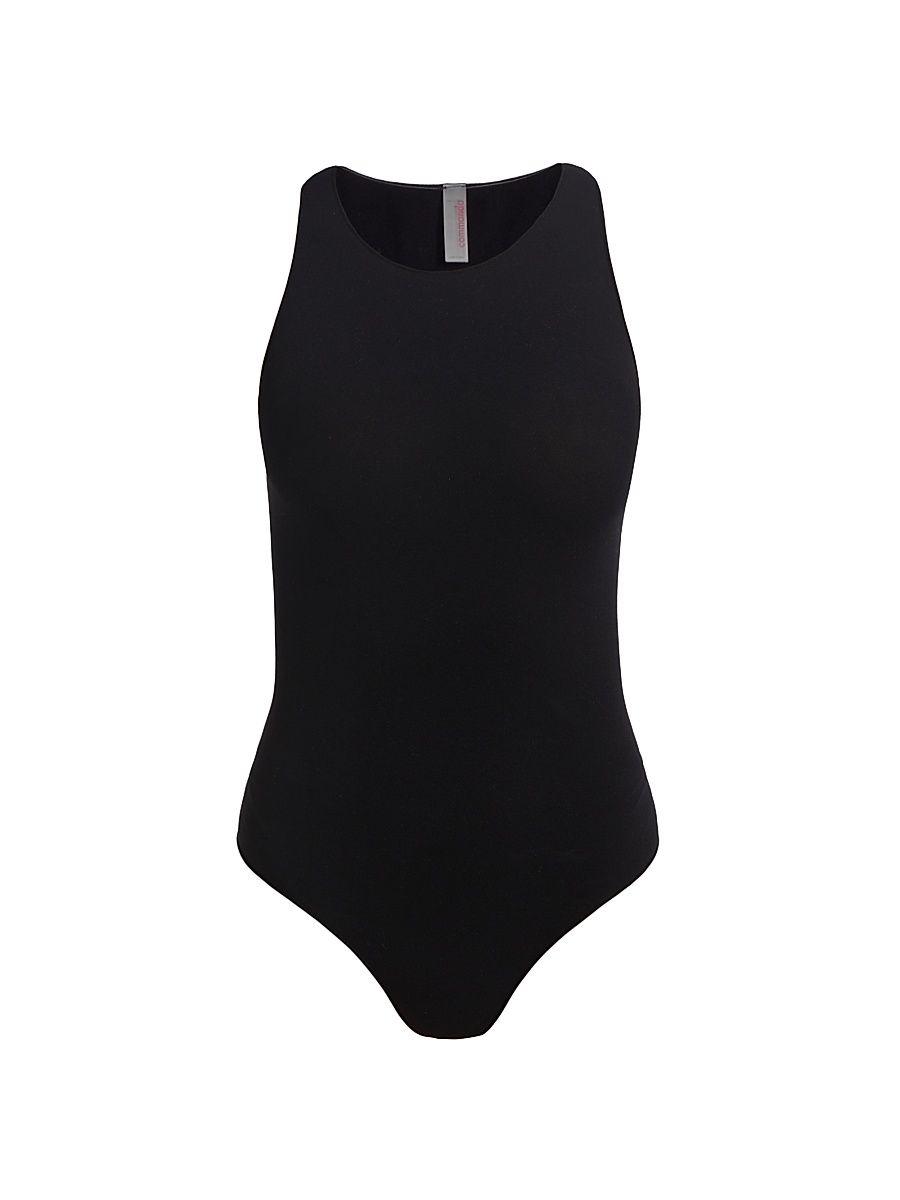 Women's Ballet Body Racerback Bodysuit - Black