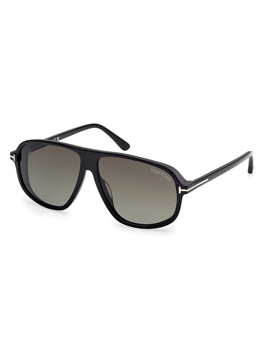 Men's Guillaume 61MM Aviator Sunglasses - Black