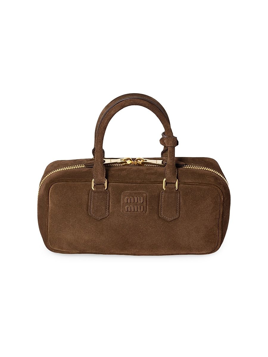 Women's Arcadie Suede Top Handle Bag - Brown