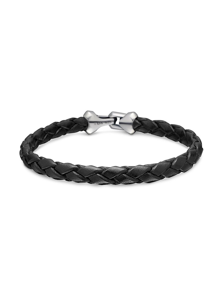 Men's Armory Leather Bracelet - Black - Size Small