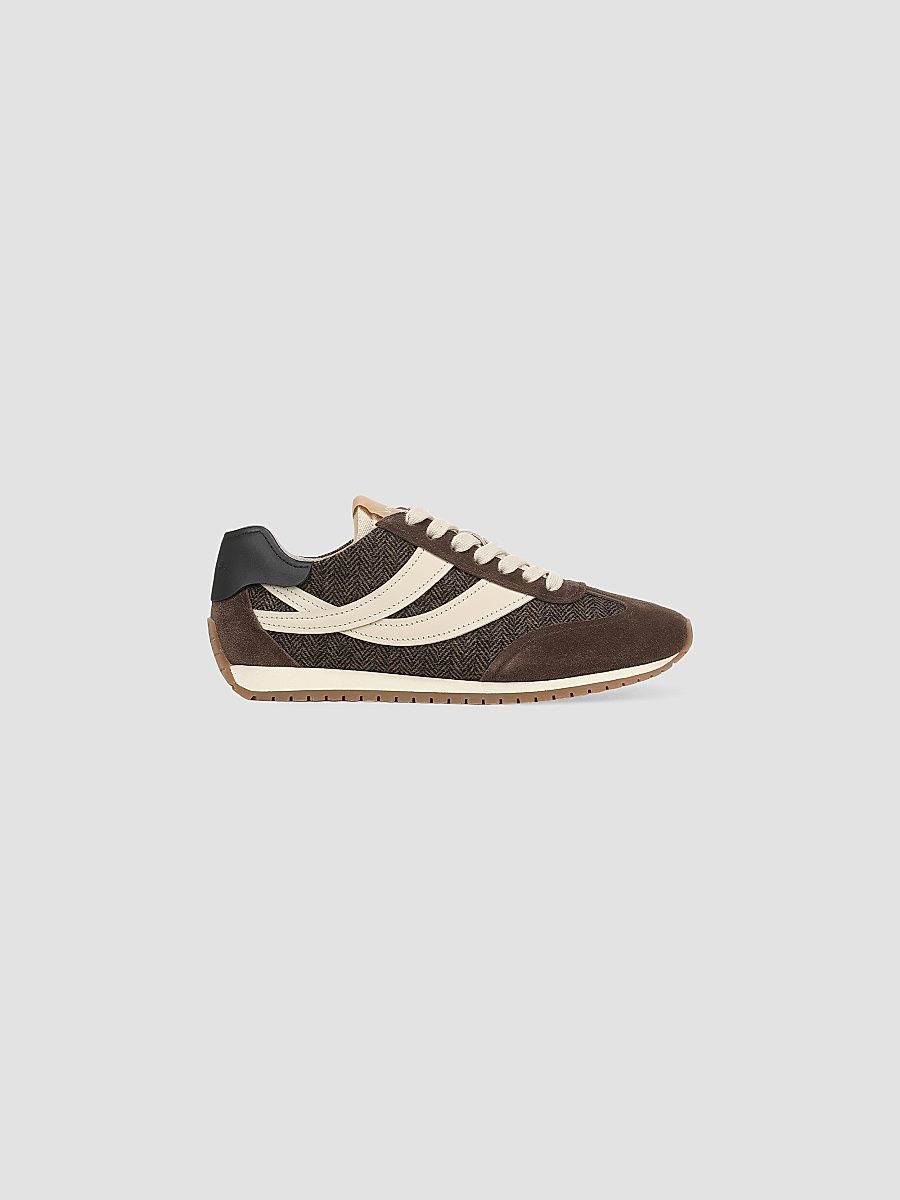 Women's Oasis Runner Leather & Suede Low-Top Sneakers - Cacao Brown - Size 11