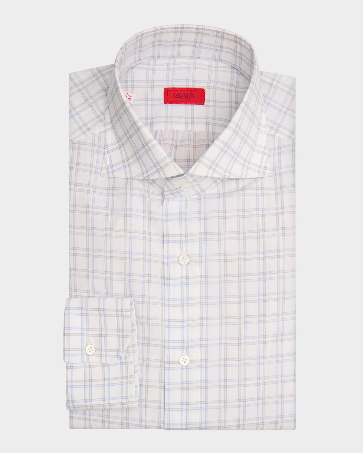 Men & apos;s Graph Check Cotton Spread-Collar Dress Shirt