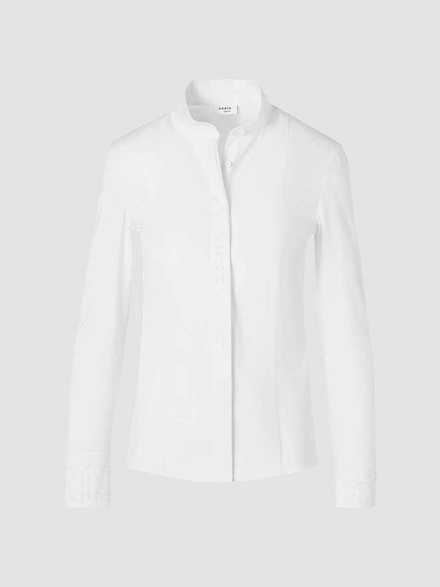 Women's Cotton Poplin Shirt - Cream - Size 2