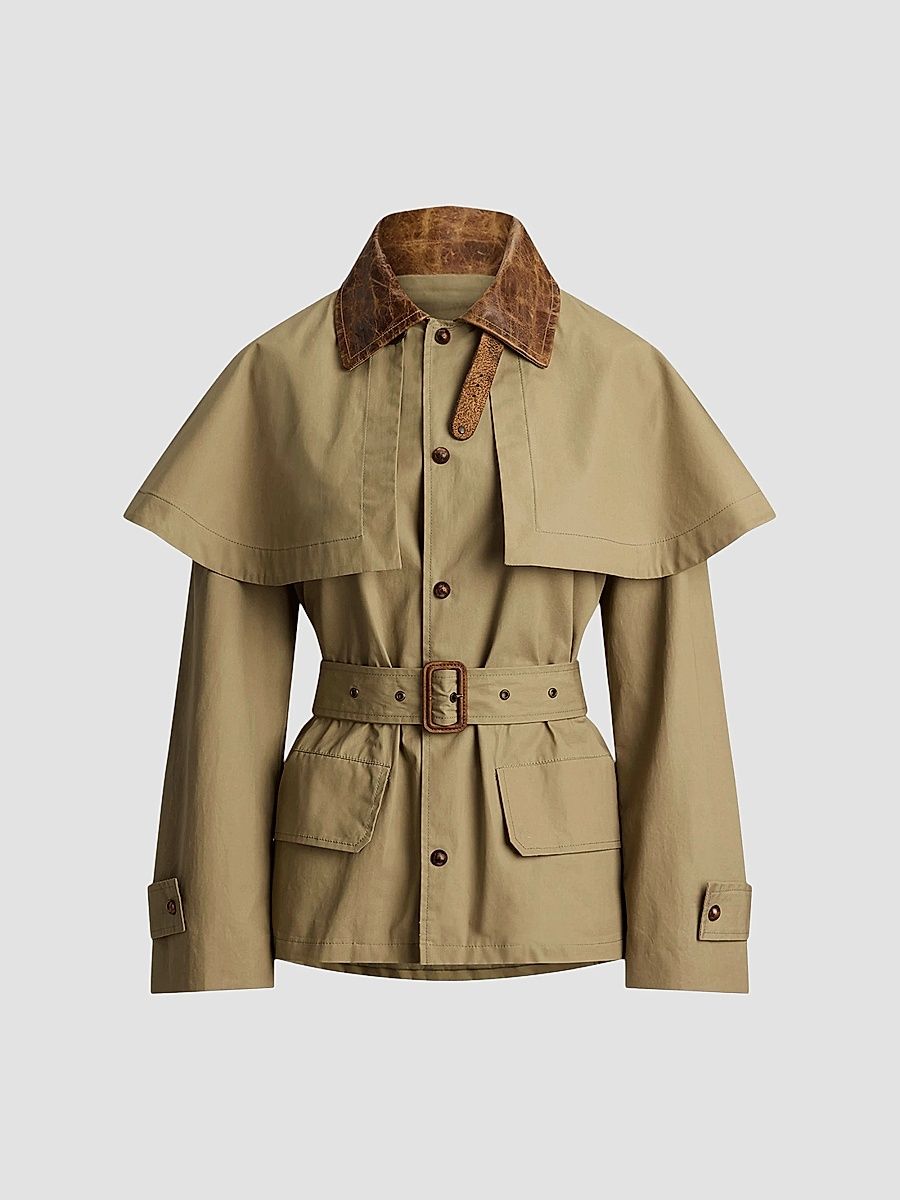 Ralph Lauren Collection Women's Brannigan Cotton-Blend Coat - Taupe - Size 8