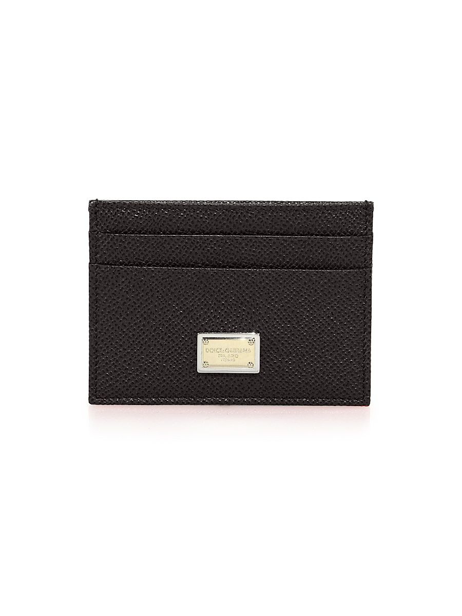 Women's Leather Card Holder - Black