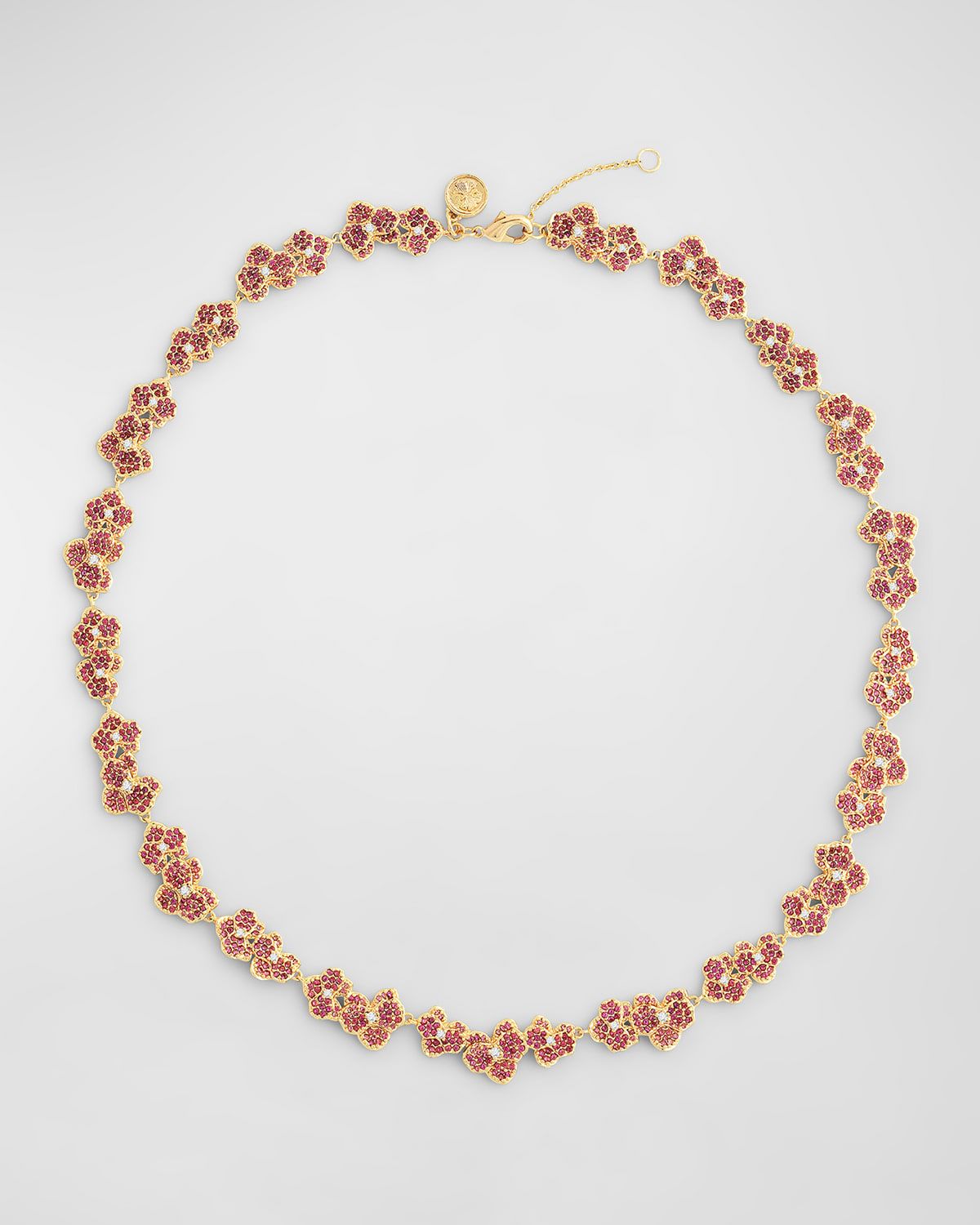 Orchid Pave Tennis Necklace