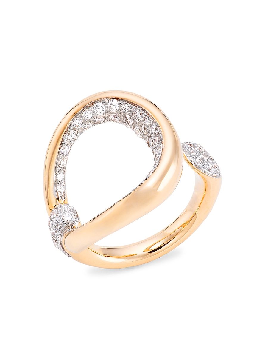 Women's Fantina 18K Rose Gold & Diamond Ring - Rose Gold - Size 6