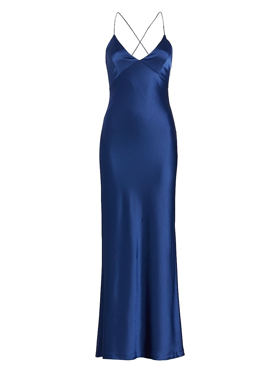 Women's Montana V-Neck Slip Gown - Azure - Size 14