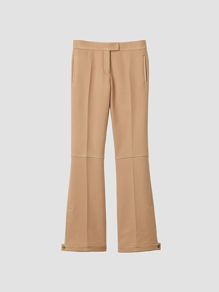 Women's Double Wool Pants - Brown - Size 2
