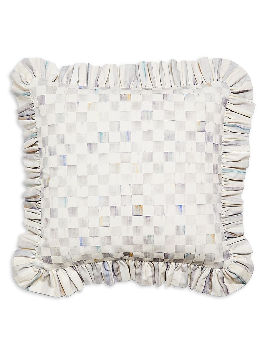 Sterling Check Ruffle Throw Pillow