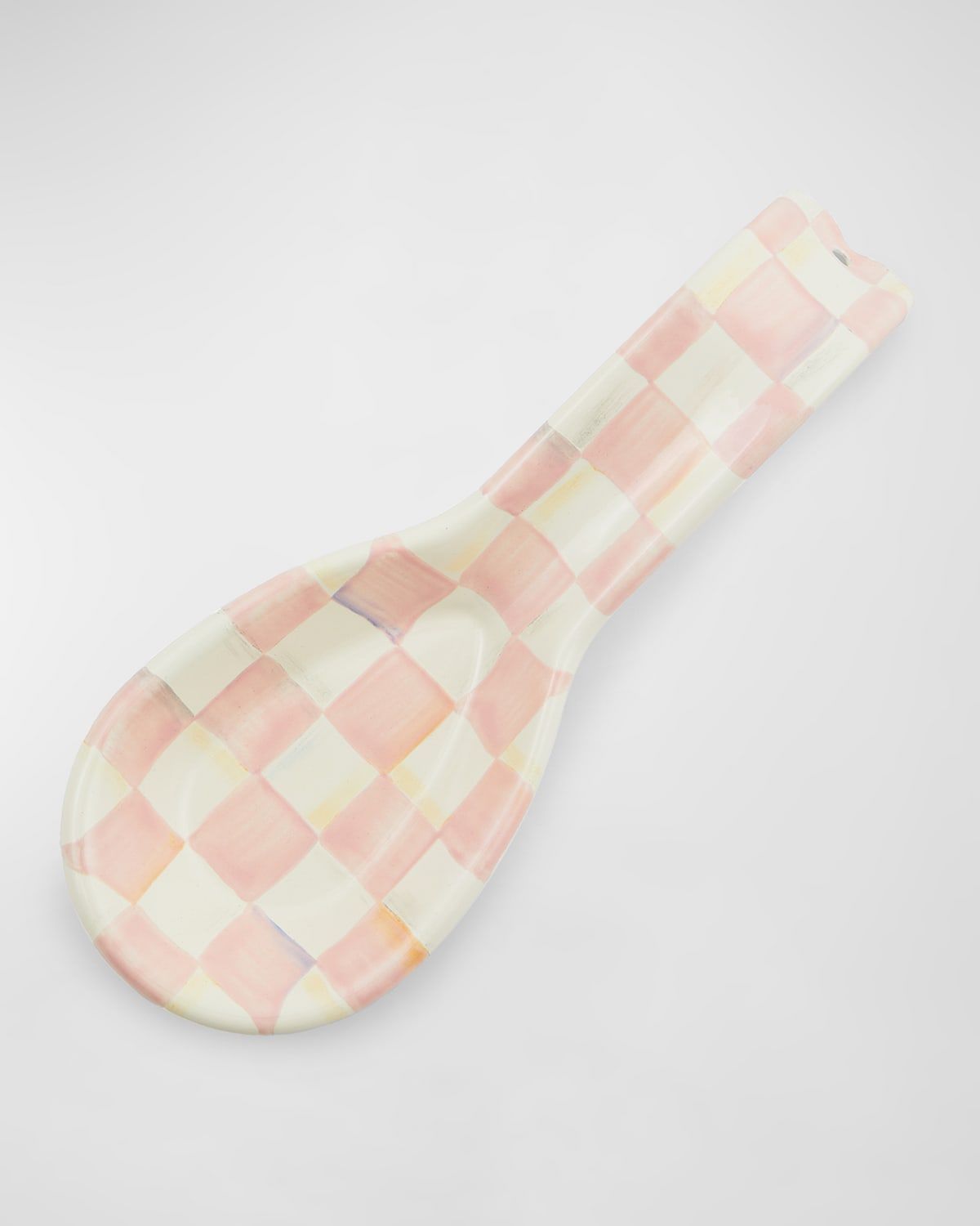 Rosy Check Enamel Spoon Rest