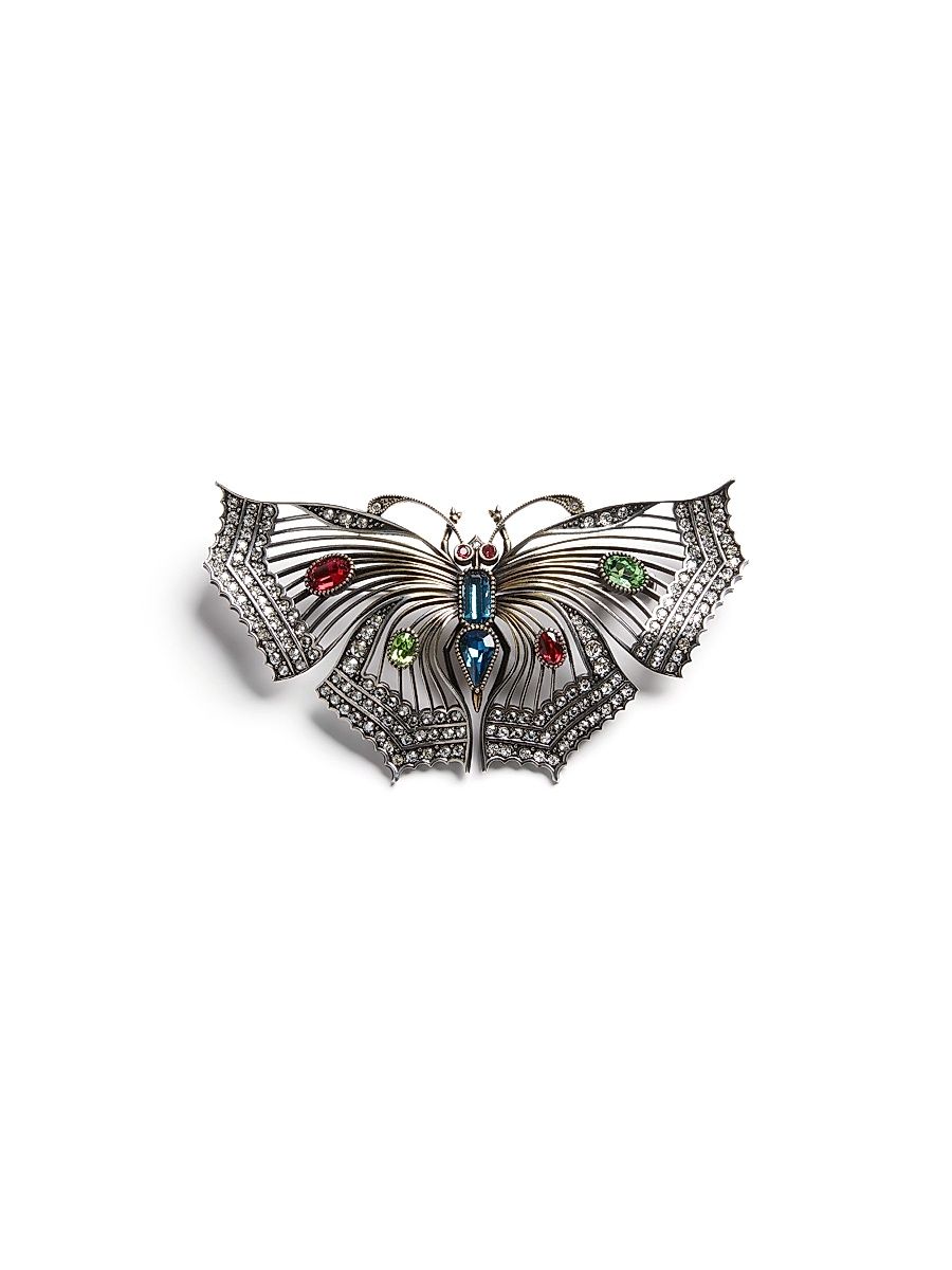 Women's Vouloirvoler Crystal-Embellished Metal Brooch - Multicolored