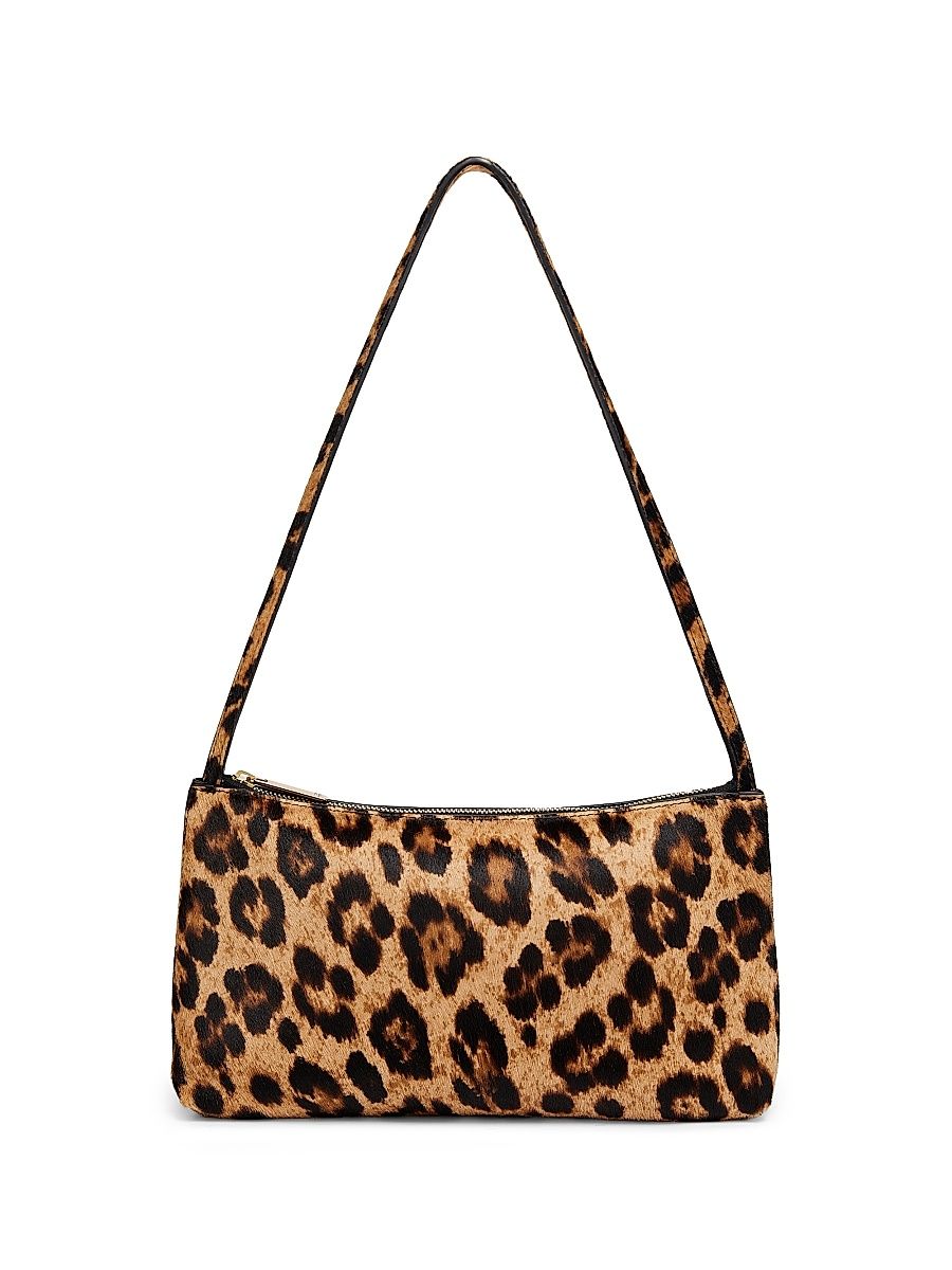 Women's Gaia Leopard Printed Calf Hair Shoulder Bag - Leopard