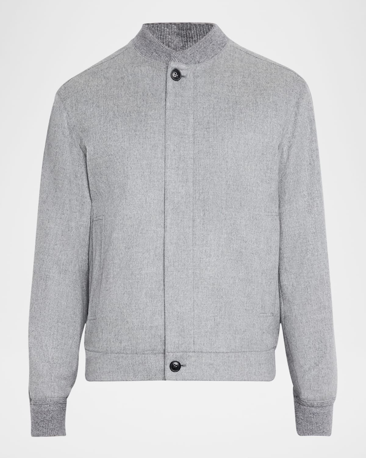 Men & apos;s Cashmere Concealed-Zip Blouson Jacket