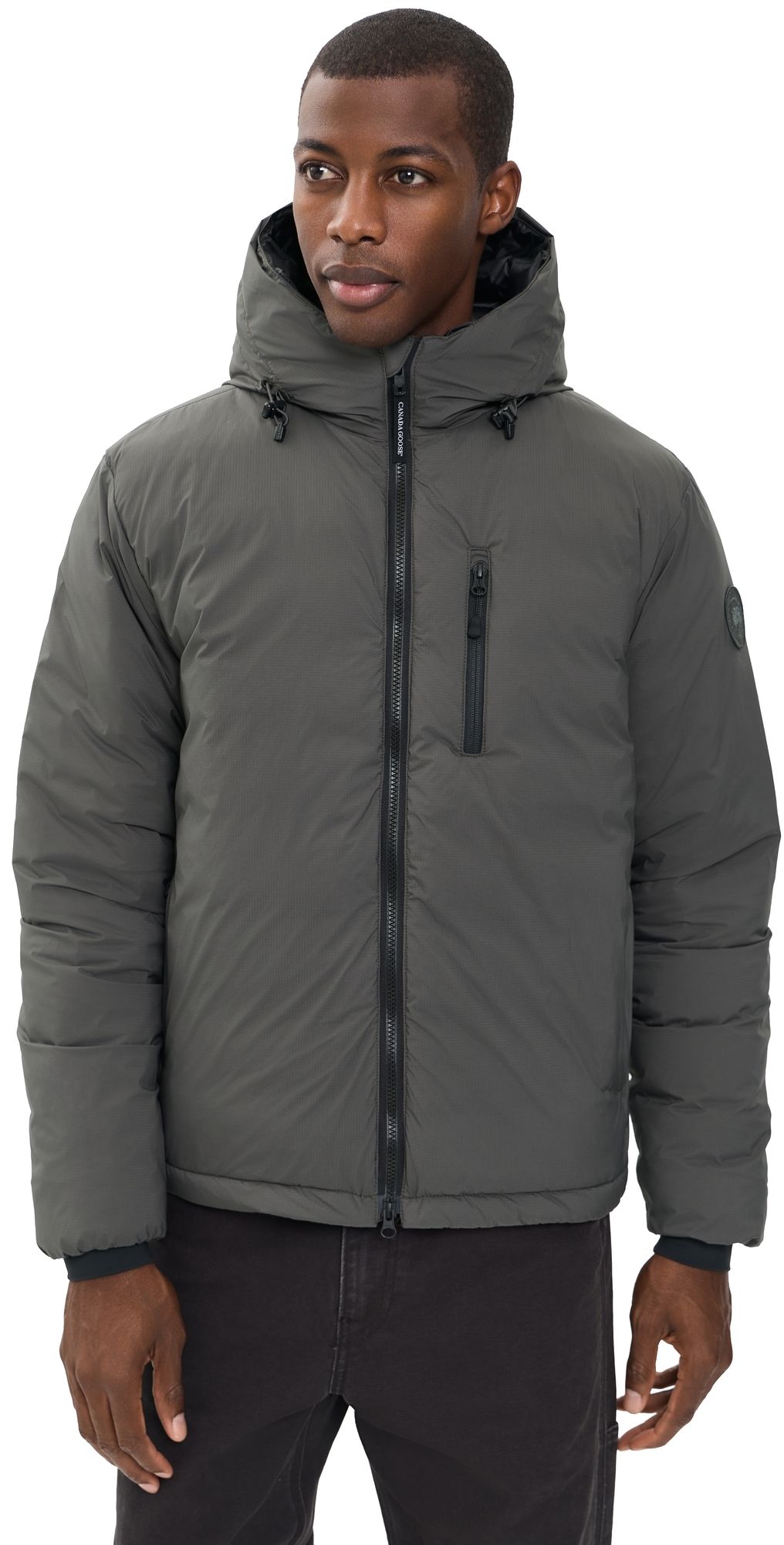 Canada Goose Lodge Hooded Jacket Khaki Haze L