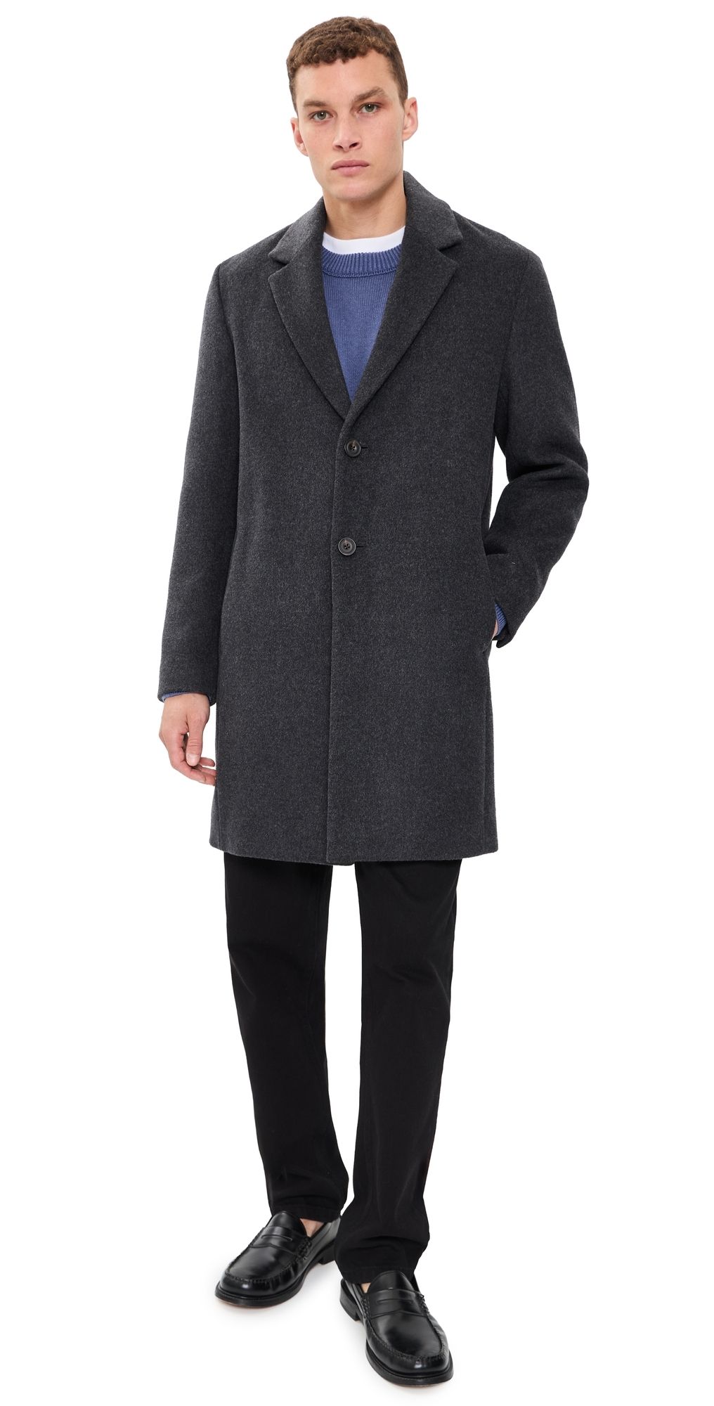 Vince Classic Coat H Charcoal M