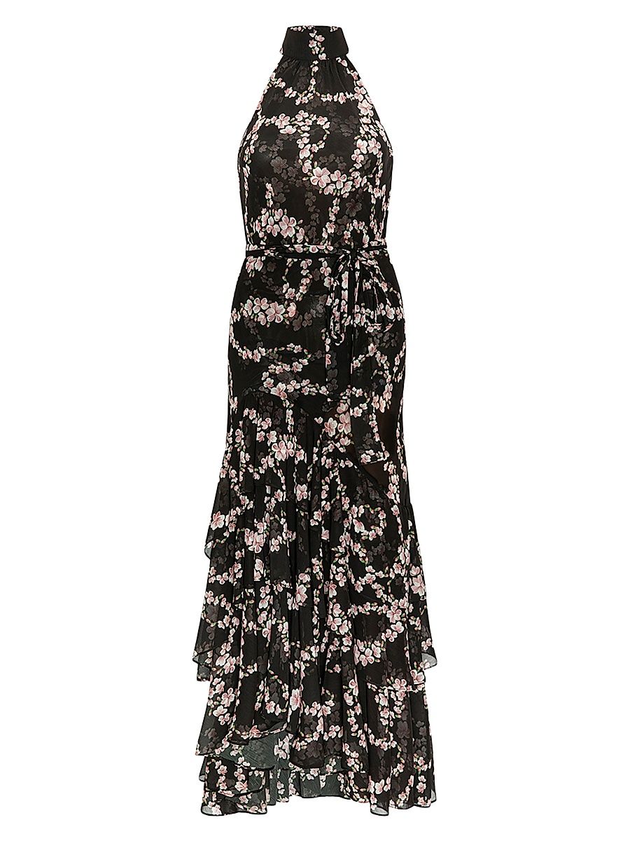 Women's Eliana Floral Tiered Maxi Dress - Chained Blossom - Size XL