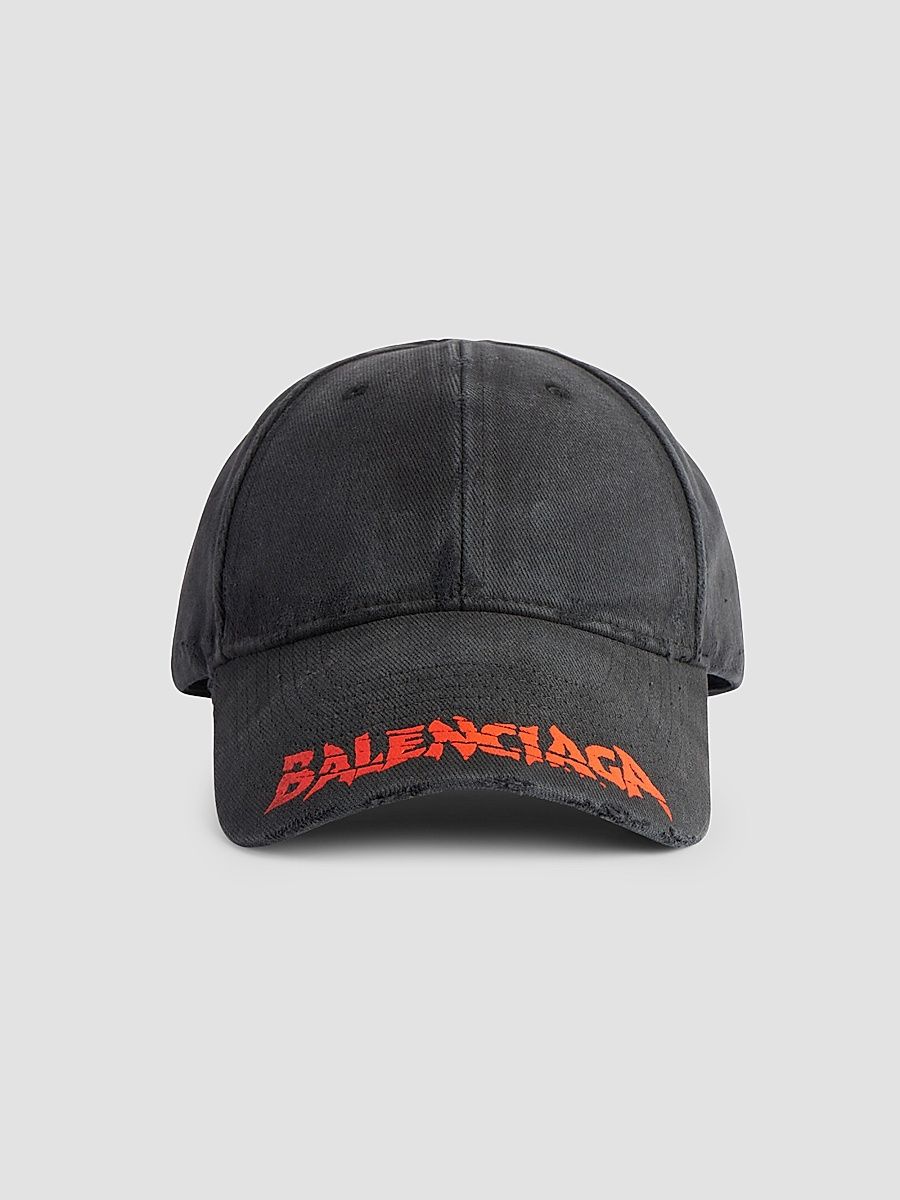Balenciaga Men's Logo Baseball Cap - Black - Size Medium