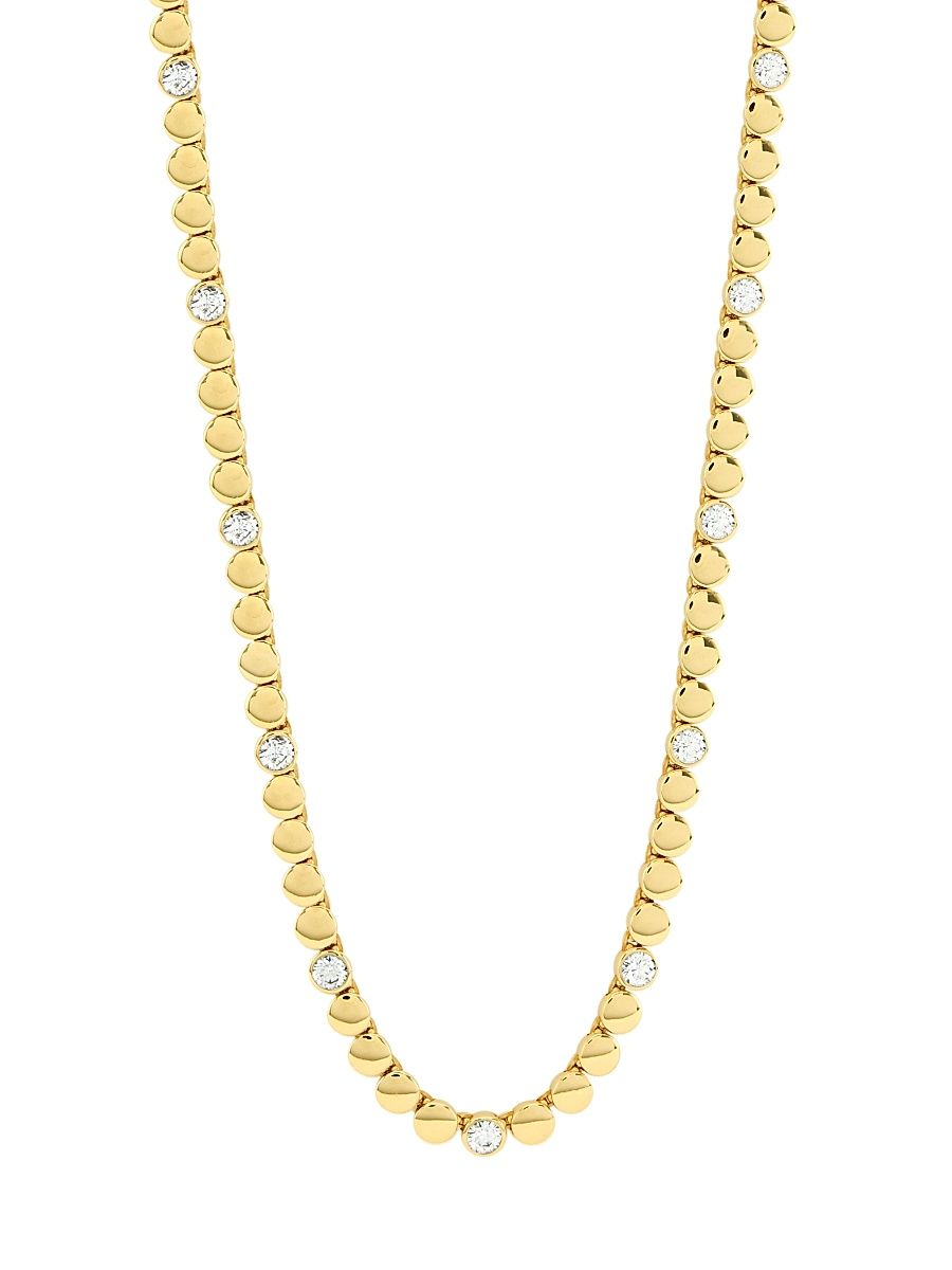 Women's Basel All Around Neck 18K Gold-Plated & Cubic Zirconia Necklace - Gold