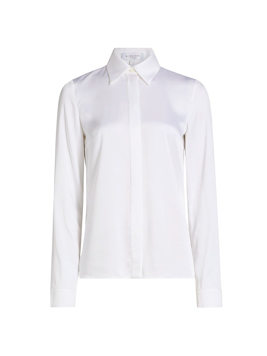Women's Hansen Charmeuse Shirt - Optic White - Size 14