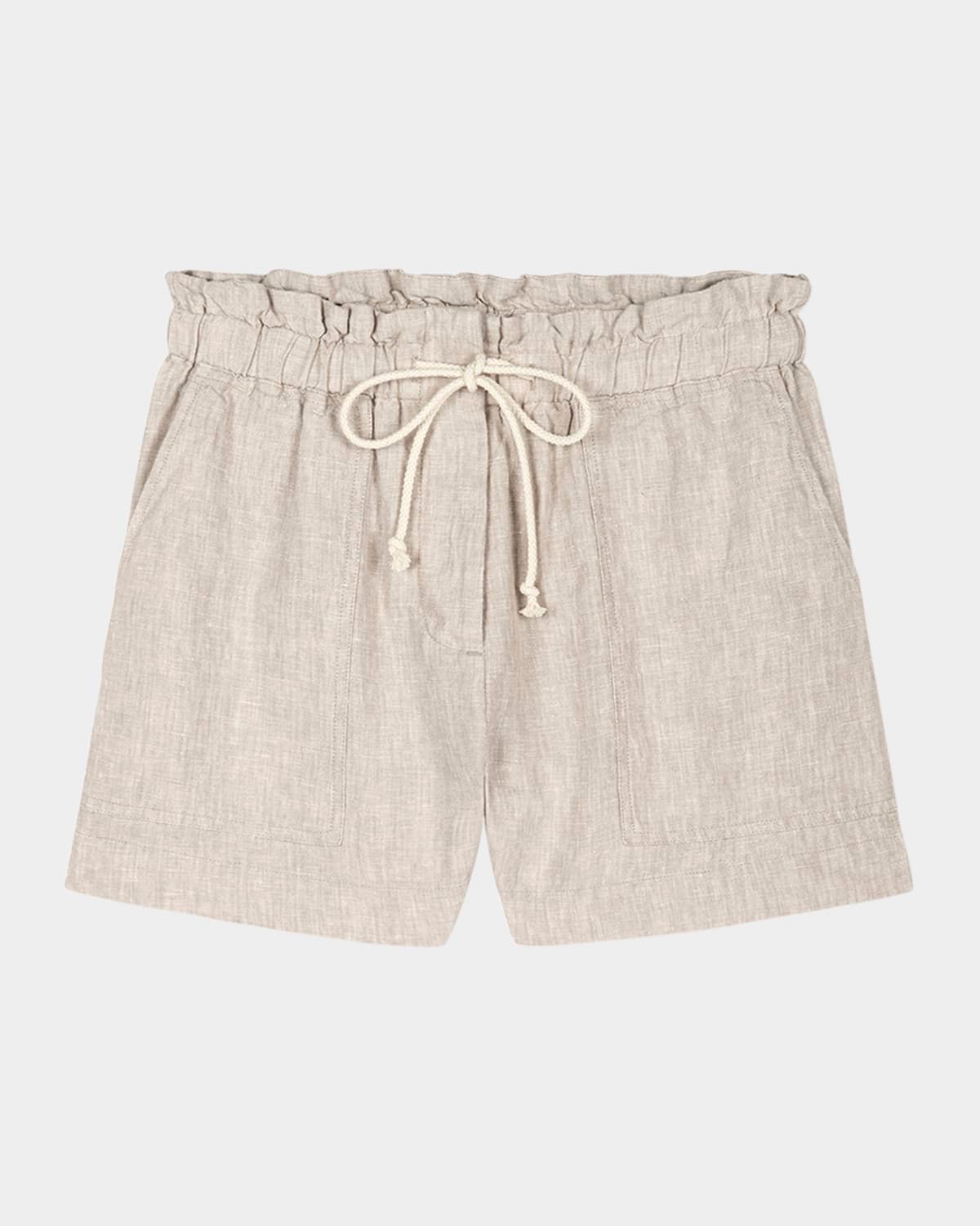 Foster Paperbag Linen Shorts