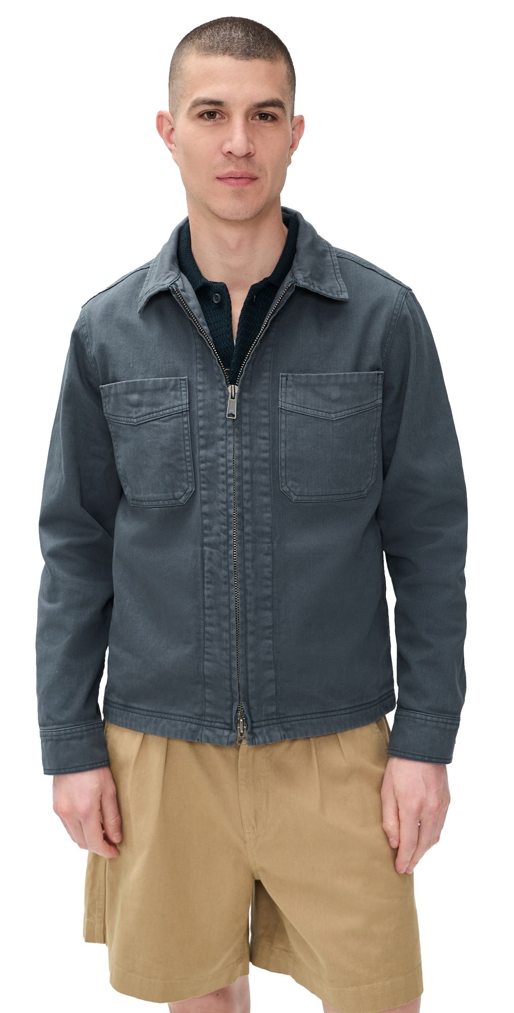Taylor Stitch The Station Jacket Dark Blue Broken Twill 44