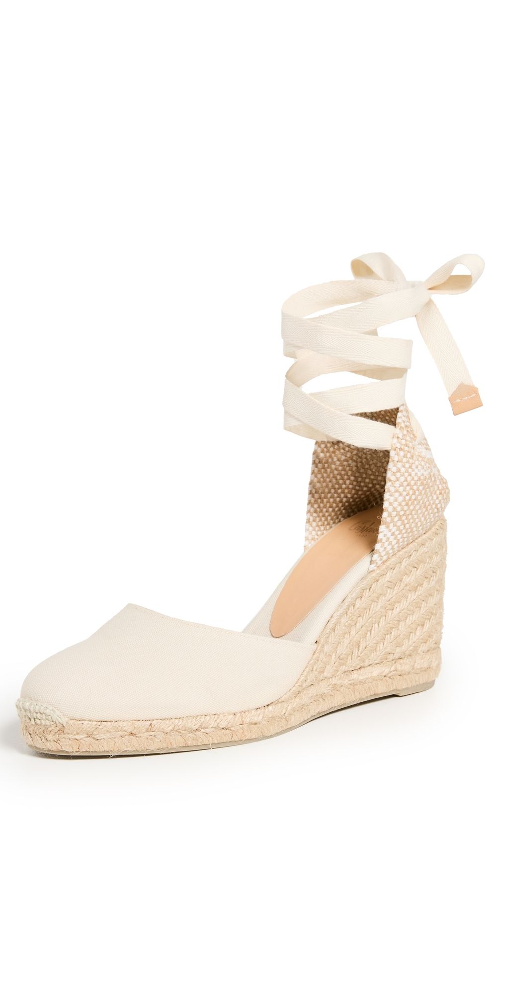 Castañer Carina Wedge Canvas Espadrille White 41