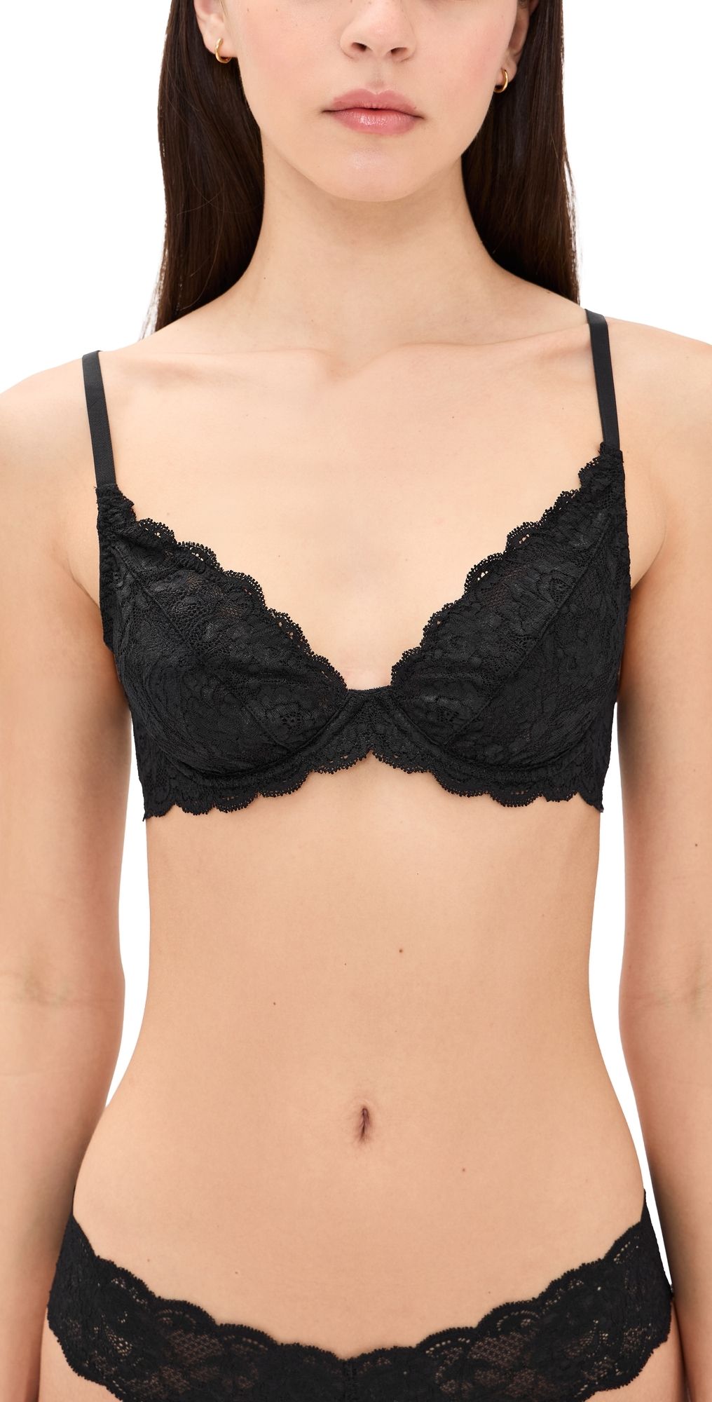 Cosabella Never Say Never Plunge Bra Black 36D