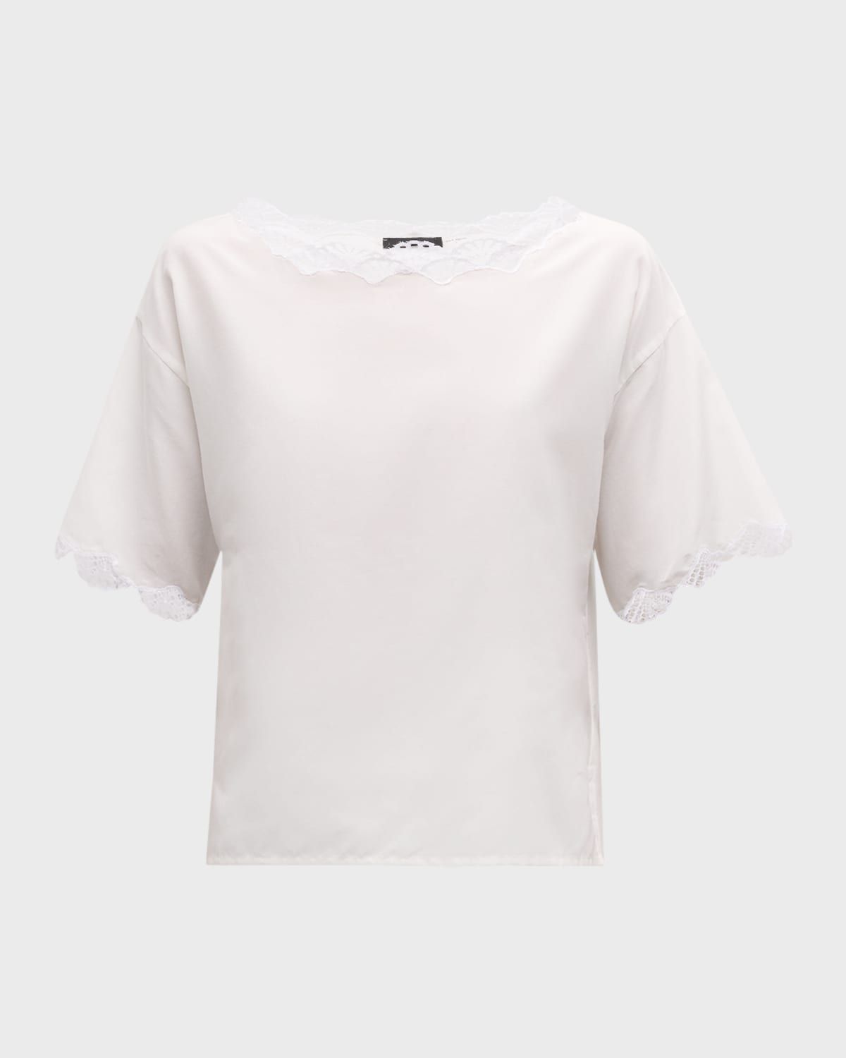 Colette Cropped Lace-Trim Pajama Set